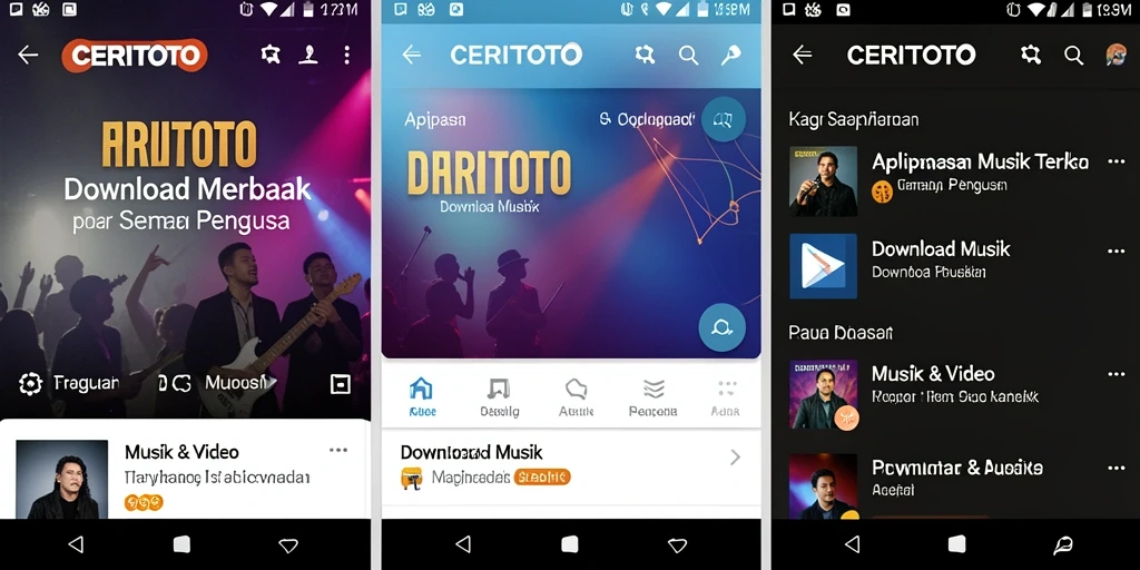 Tampilan antarmuka aplikasi CERITOTO yang sederhana dan mudah digunakan.