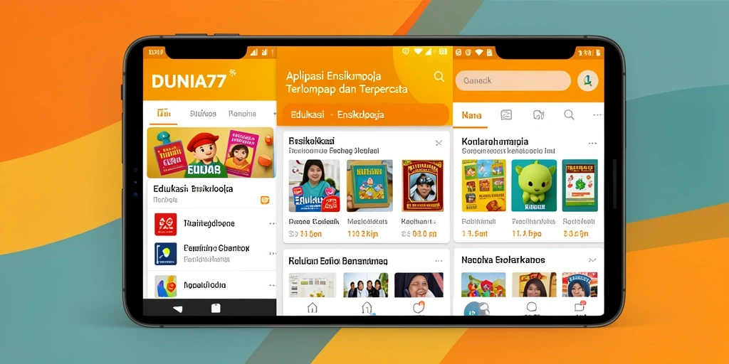 Tampilan antarmuka DUNIA77 yang informatif dan menarik.