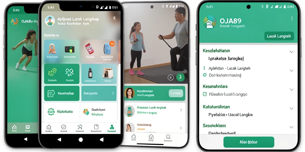 Screenshot OJA89 menampilkan antarmuka pelacakan langkah yang mudah dipahami.