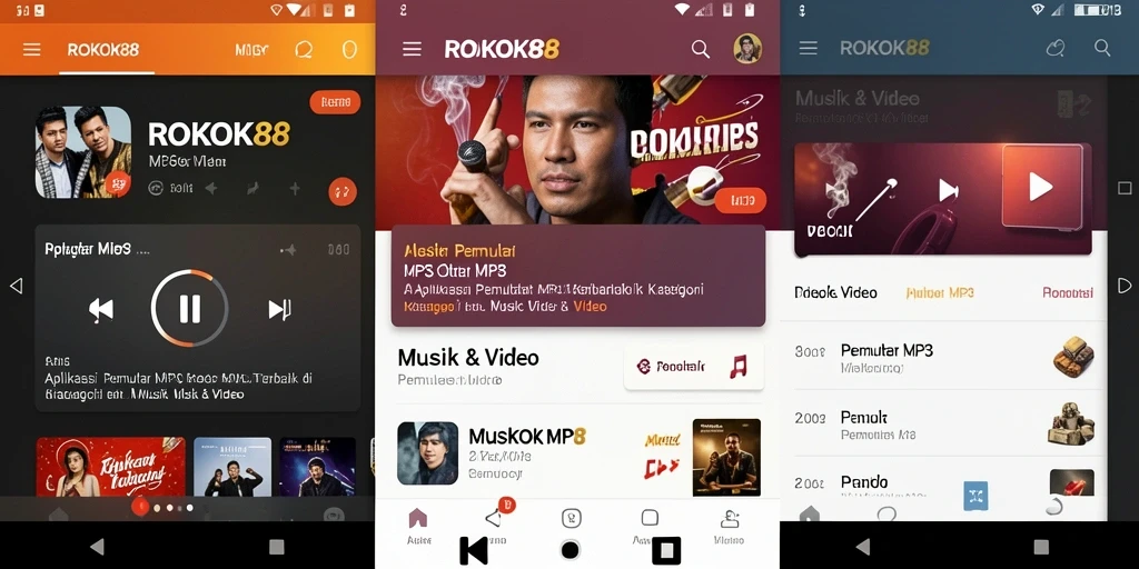 Antarmuka ROKOK88 menampilkan pengelolaan musik yang mudah.