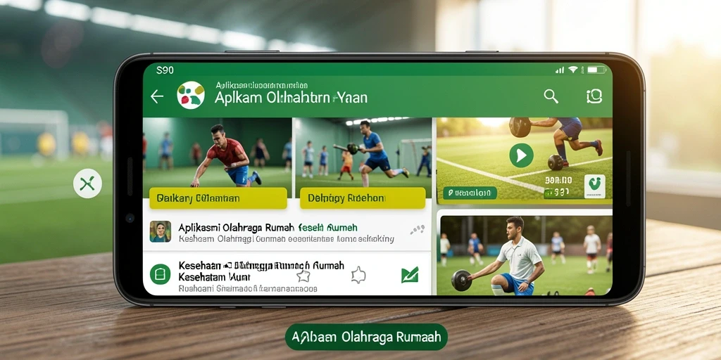 Screenshot S80 menampilkan antarmuka latihan olahraga rumah yang menarik.