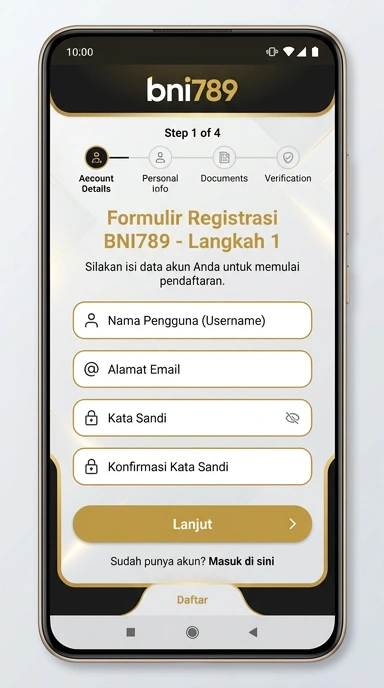 Panduan Registrasi Akun Baru bni789 untuk Android